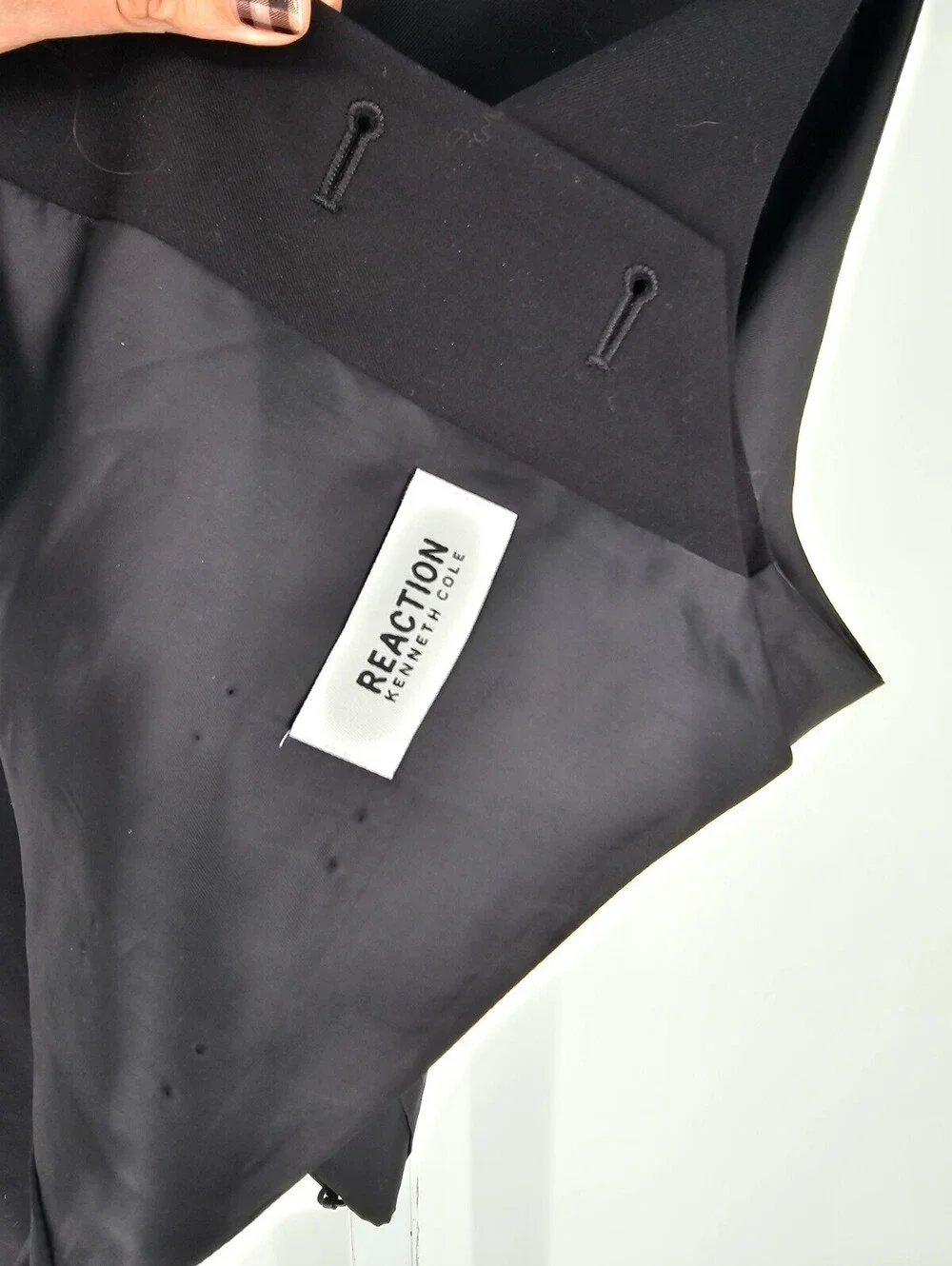 Kenneth Cole Reaction Mens Sz M Suit Vest Black w/ Gold Silver Skull Steampunk